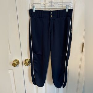 Teamwork Athletic Apparel Womens‎ 28-30 Navy White Striped Softball Pants